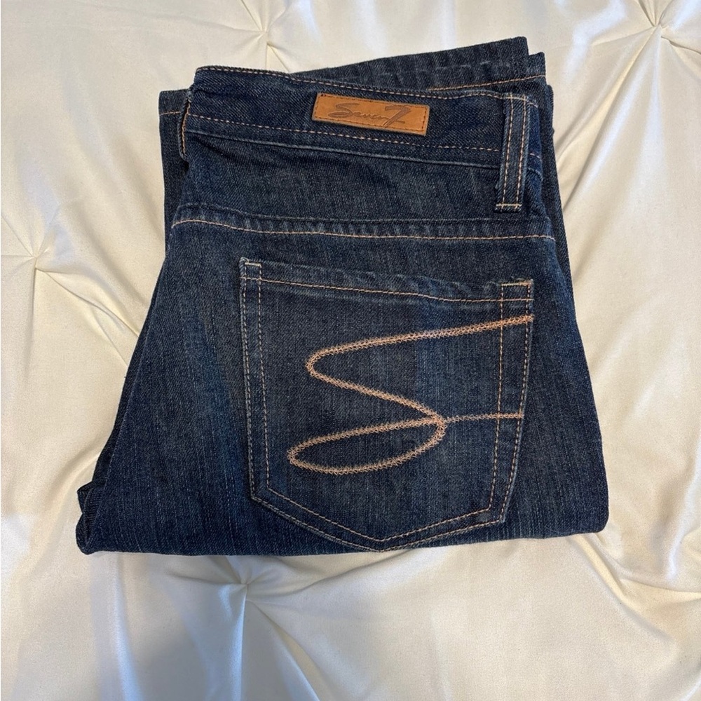 Seven7 Bootcut Blue Jeans with Vintage Look